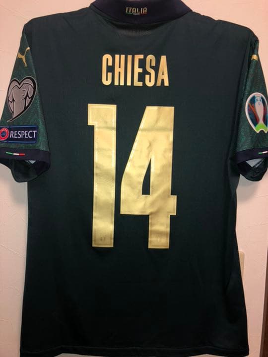 支給品イタリア代表キエーザ選手　ルネッサンスユニフォーム　ユーロ2020予選