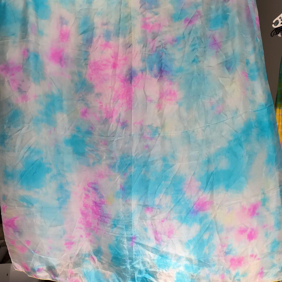 ベリーダンス　ジプシースカート　シルクベール　タイダイ柄