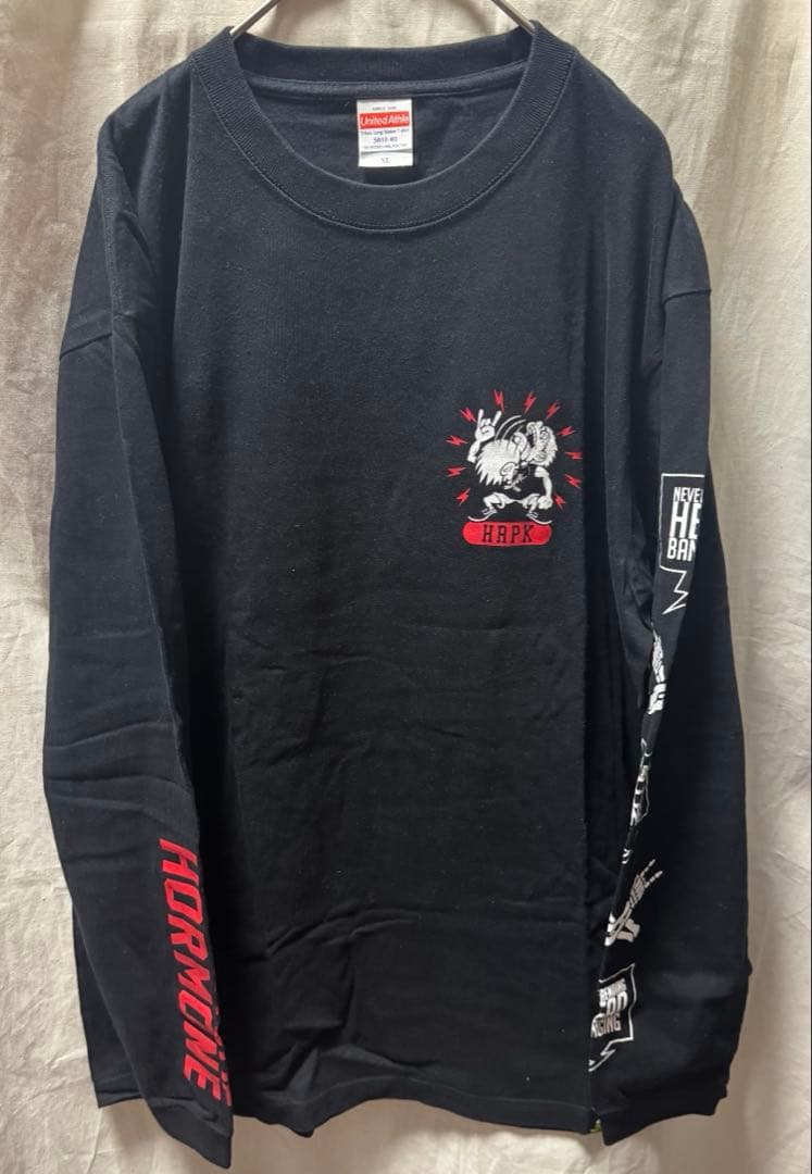 XLマキシマム ザ ホルモン　ロンT ヘドバンボーイ tシャツ　クルー　ハラペコ