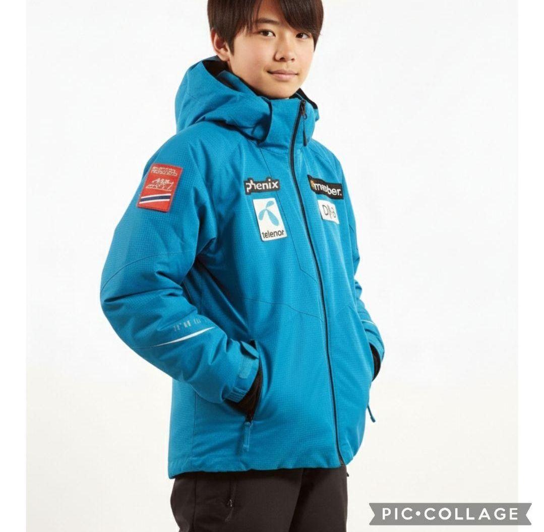 【美品】PHENIX アルペンモデル スキーウェア 150 男の子 青黒 上下
