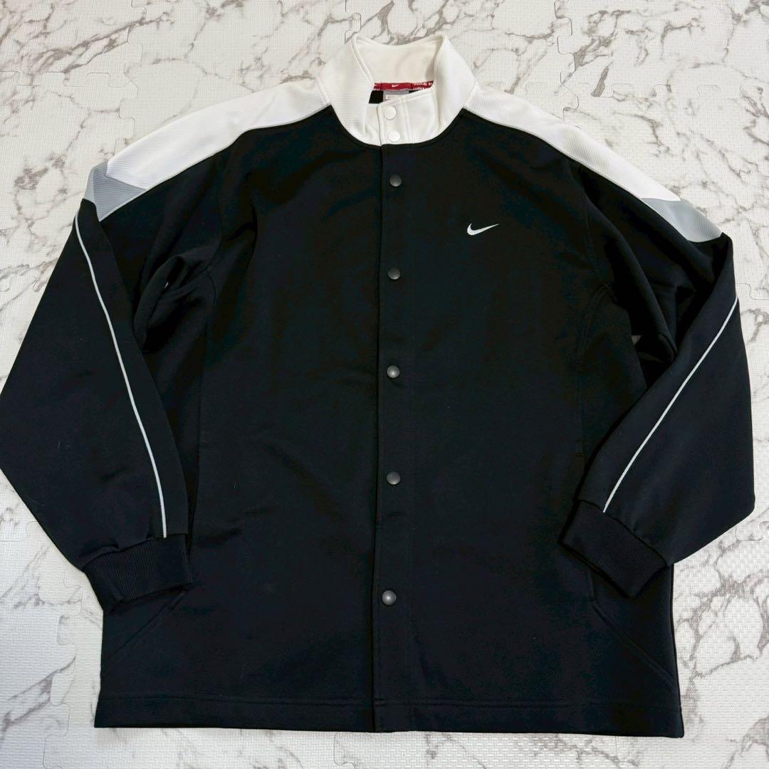 美品 NIKE セットアップ XL 黒白 ジャージ　ナイキ 上下　フラップボタン