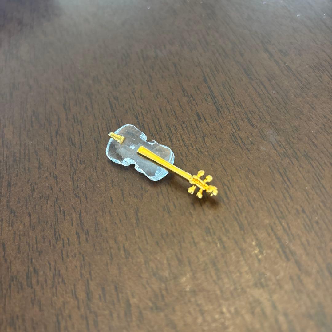 Swarovski バイオリン型金属製置物