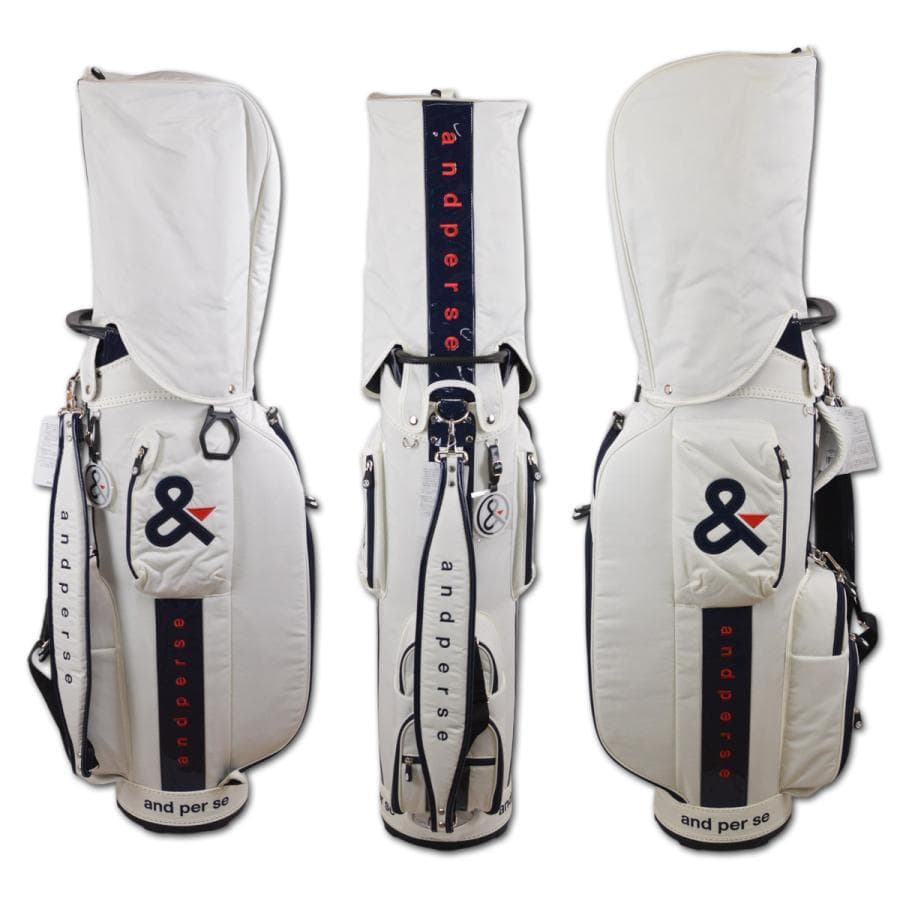新品 and per se アンパスィ キャディバッグ AUS7305 ホワイト