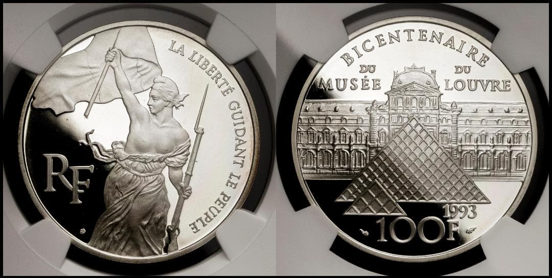 NGC-PF69 1993 ルーブル200周年 ドラクロワの民衆を導く自由の女神
