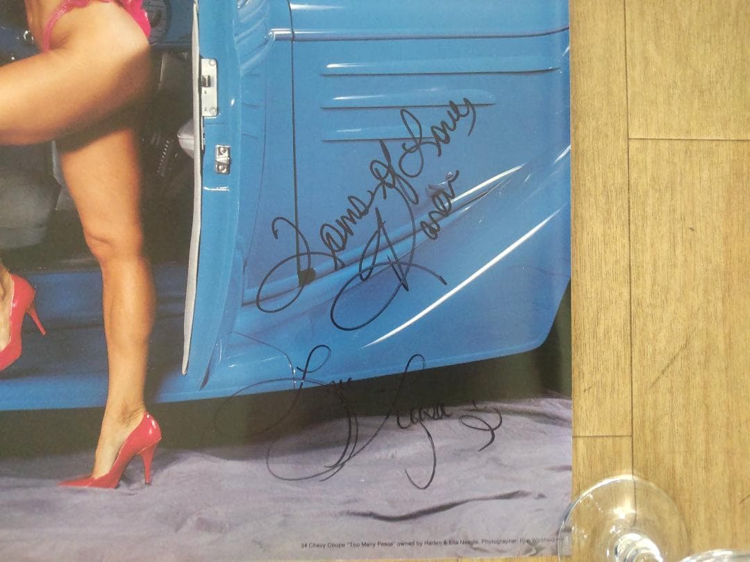 シボレー Chevy Coupe シェビー クーペ 美女 サイン入り ポスター