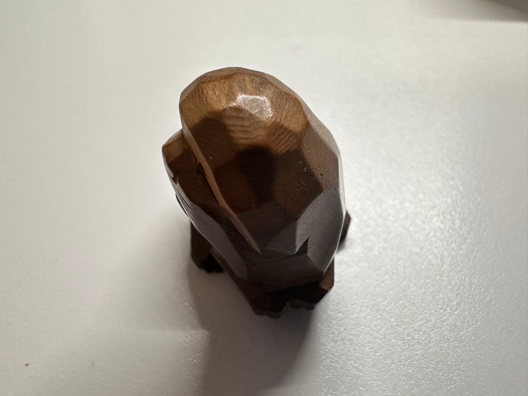 犬の根付(netsuke) 多面体　木製　江戸時代