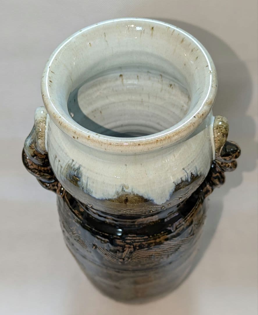 唐津焼　山口康雲　久峰陶苑　朝鮮唐津　花入れ　花瓶　花生け　フラワーベース　花器