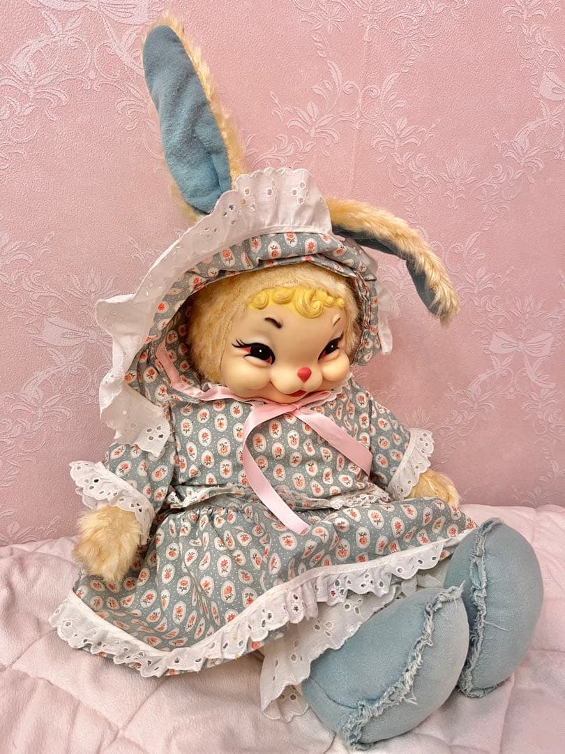 ラシュトン バニー　うさぎ ドール ヴィンテージ　花柄