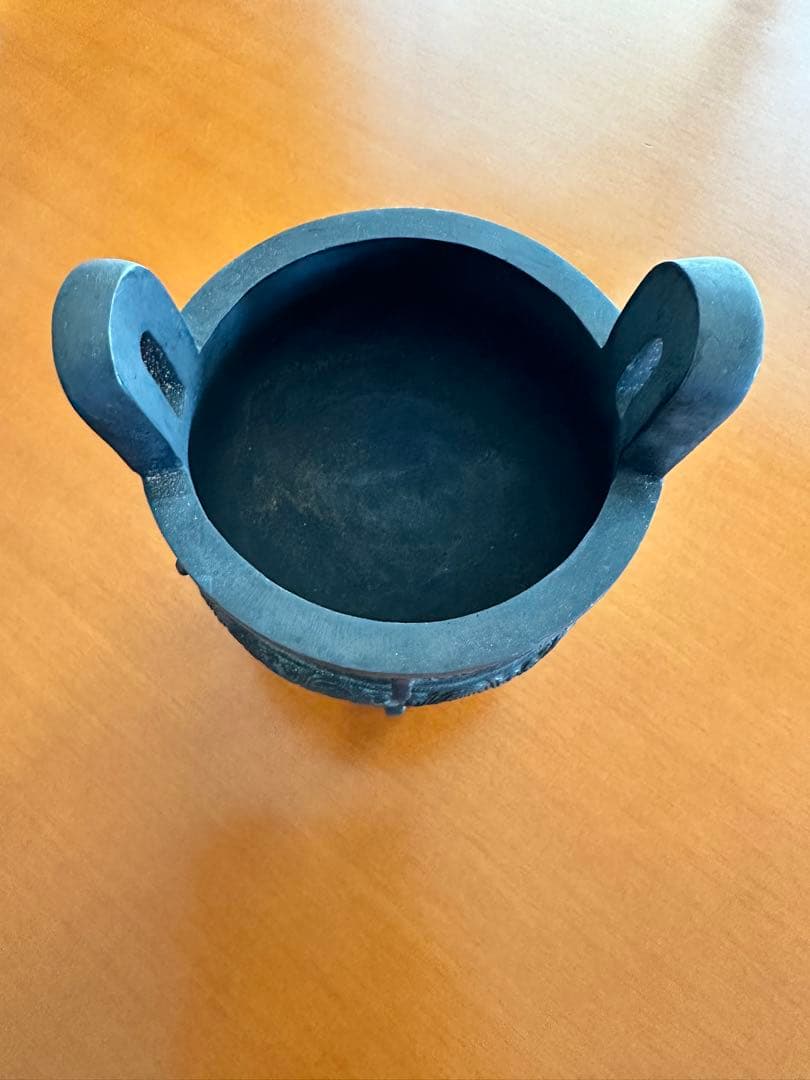 青銅製 鼎 商獣面紋 アンティーク