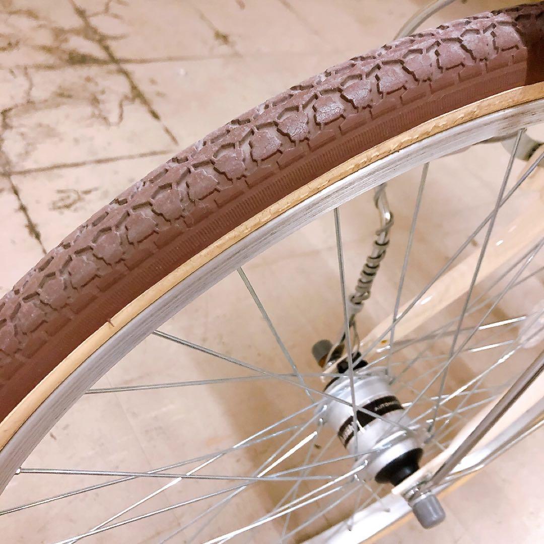 フェリーク ジュニア 自転車24インチ アンティークホワイト ヘルメット付き