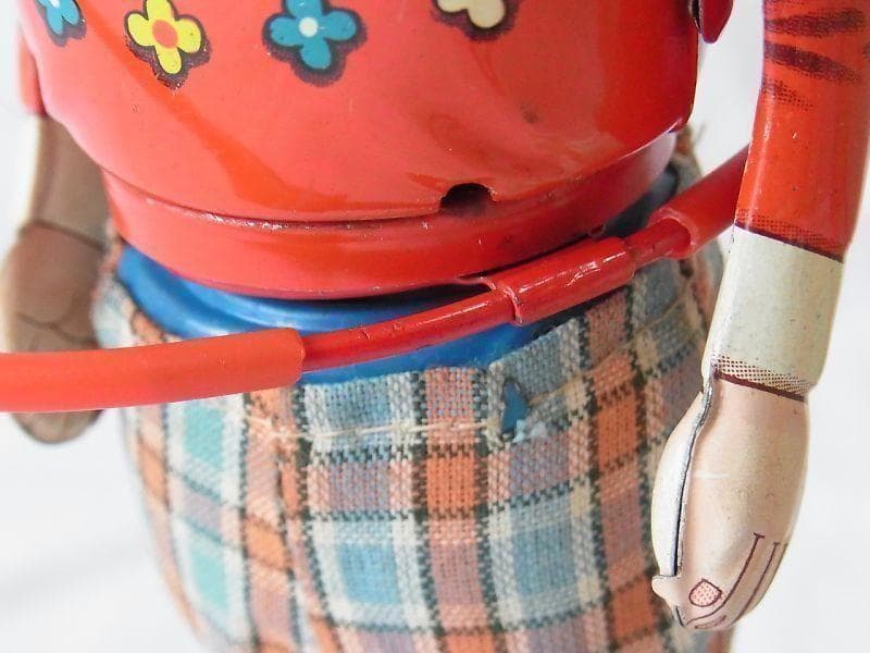 【美品】フラフープガール 1950年代 箱付き ゼンマイ ブリキ (検)ソフビ