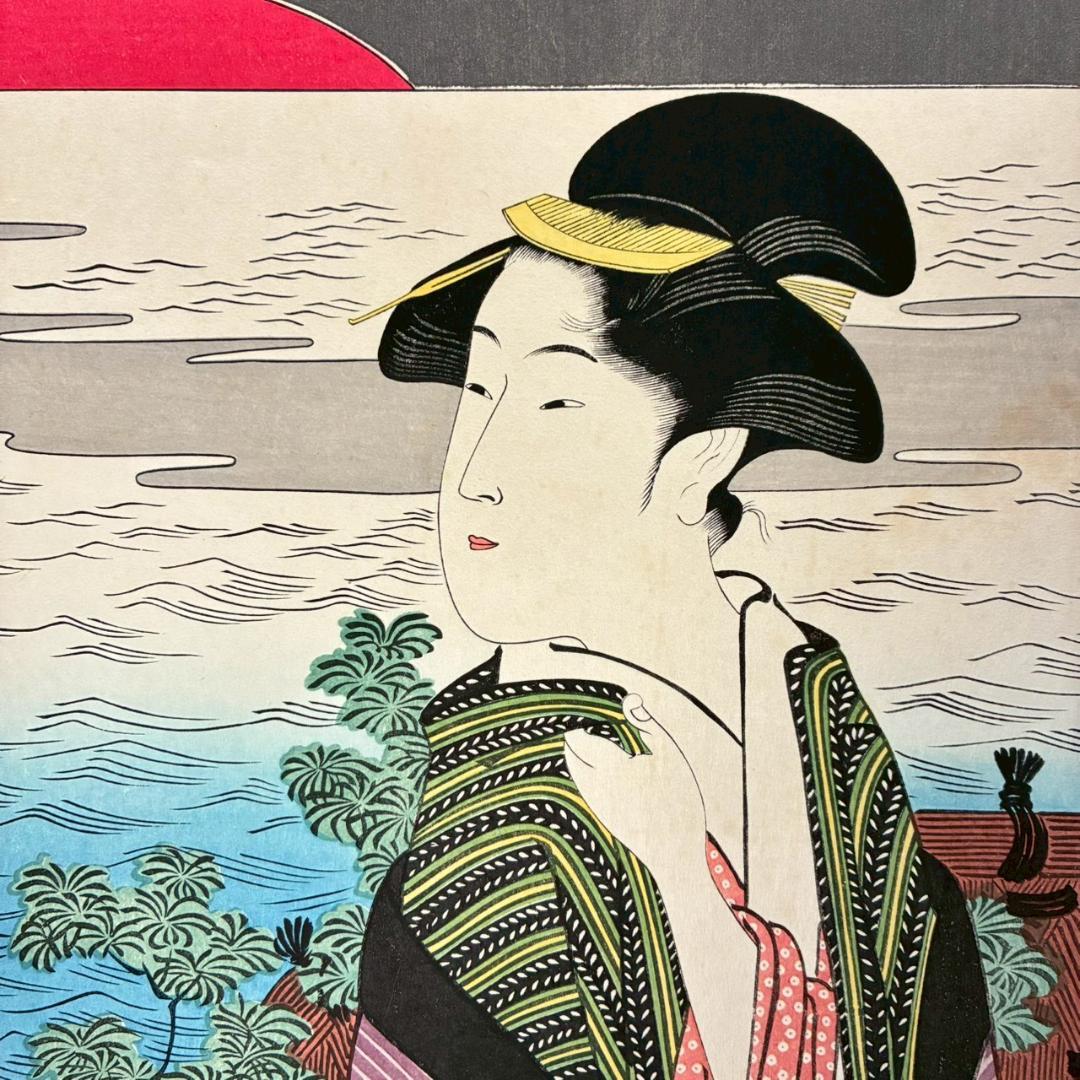 喜多川歌麿他「未刊 浮世絵美人名画撰」手摺木版画 全24枚揃 完品 アダチ版画