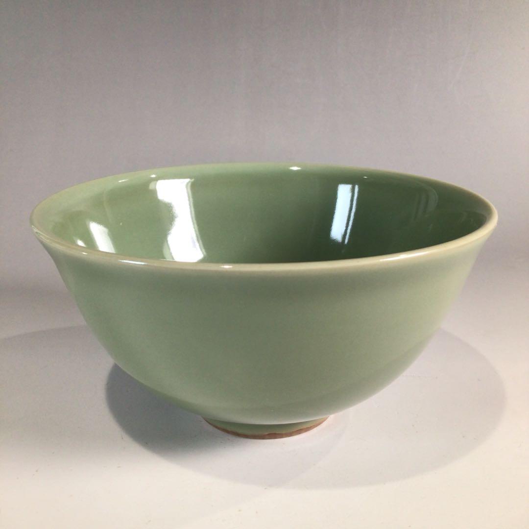 Ｐ９８　茶碗　『諏訪蘇山造』『青磁茶碗』　抹茶碗　共箱　茶道具