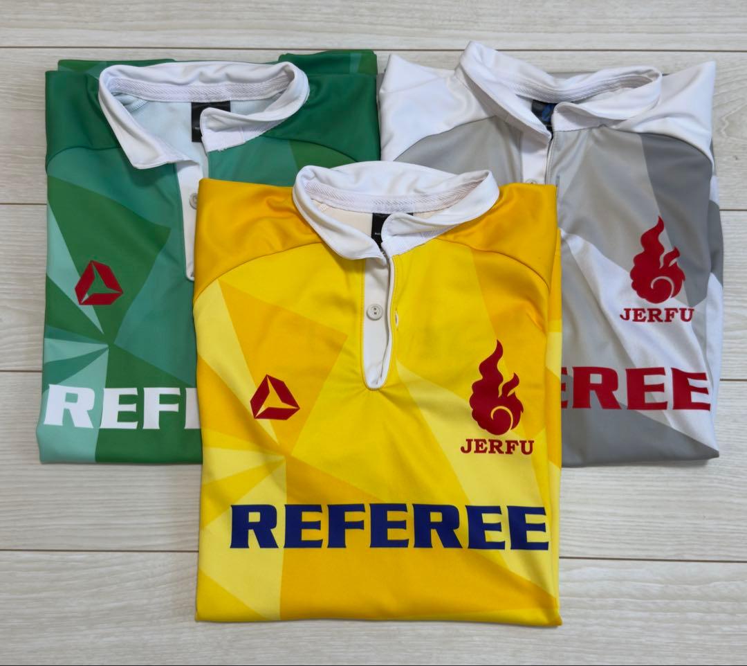 JERFU レフリージャージ・ボックスタイプ3色セット (緑、黄、緑)