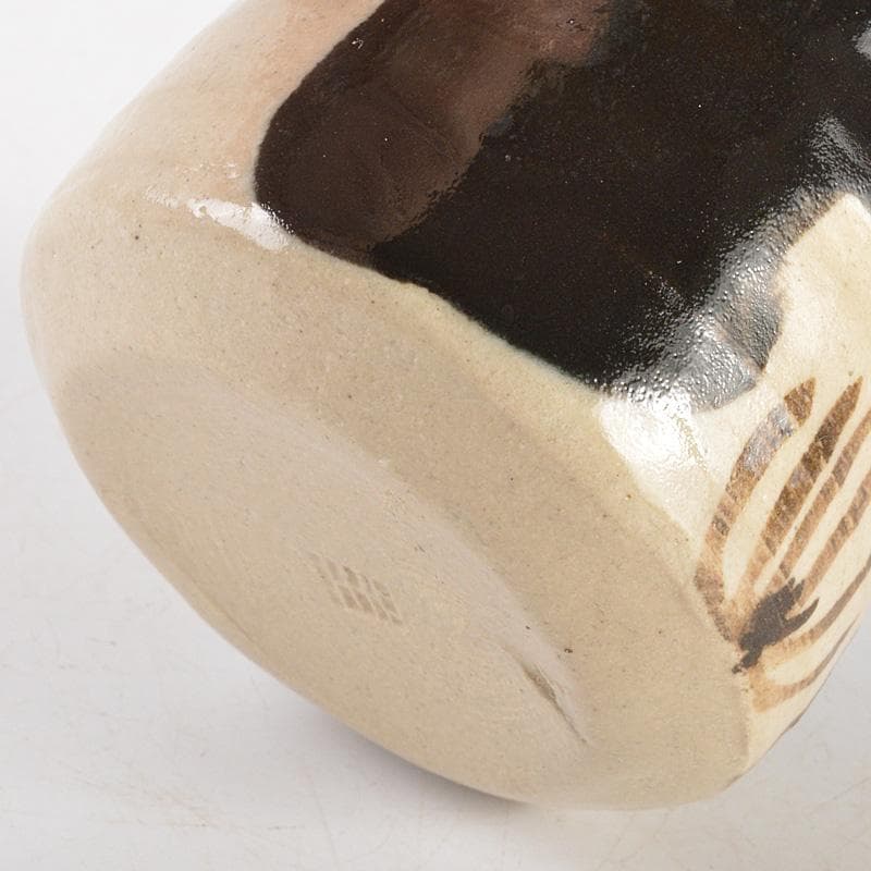 茶道具　黒織部　茶器　在銘　共箱　V　6330