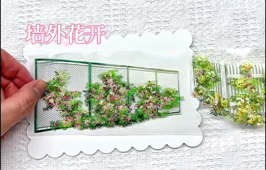 【9365】海外　マステ　5m巻　PETマスキングテープ　壁　お花　背景系