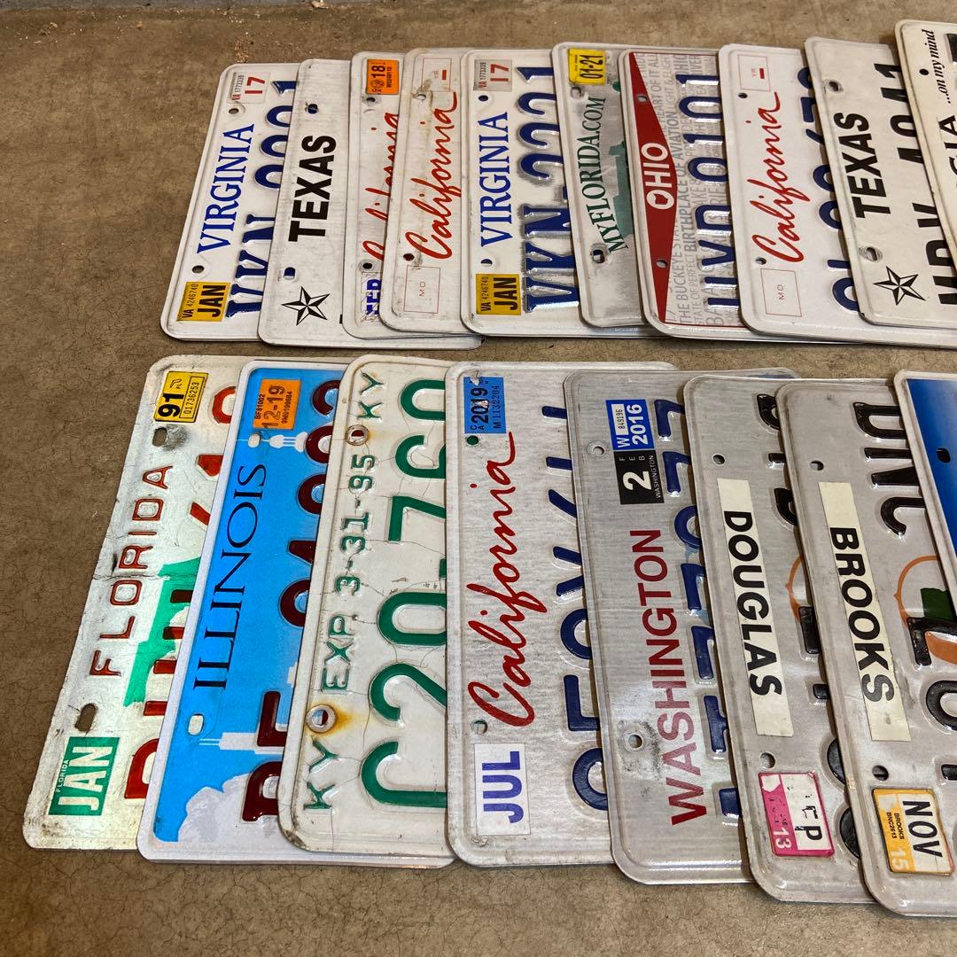アメリカヴィンテージ雑貨　ナンバープレート　まとめ売り　32枚