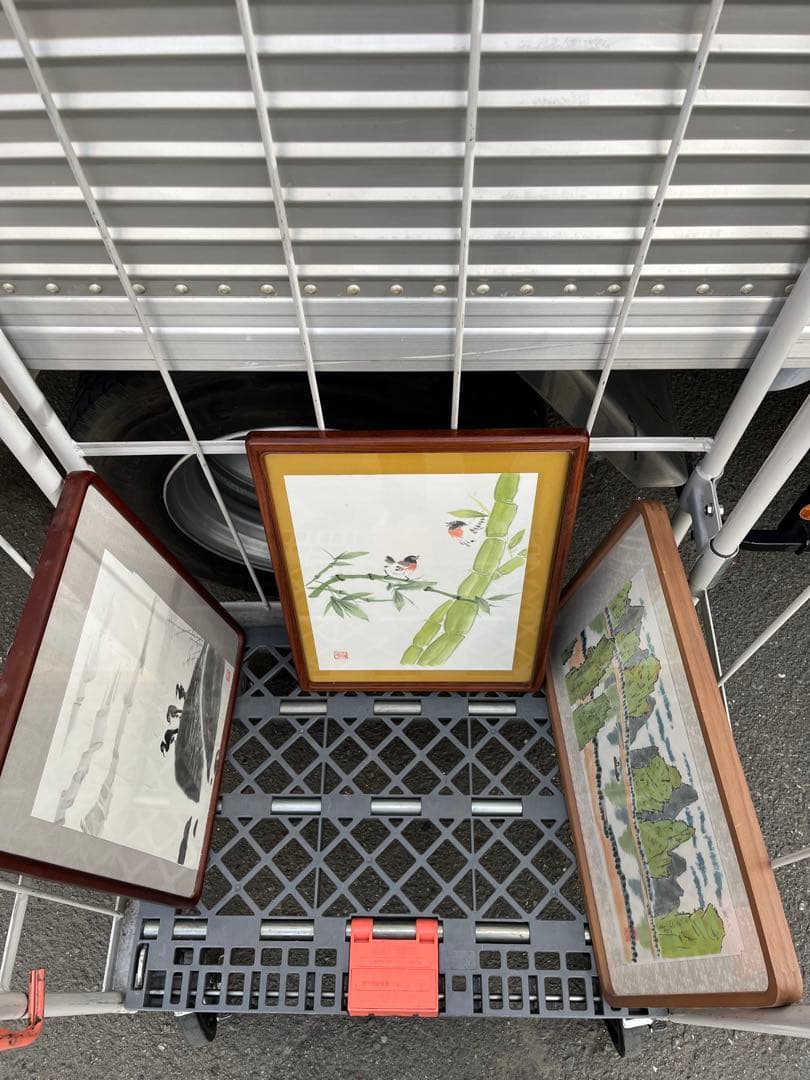 水彩画　額縁 風景画　額　自然　3点セット　現状品