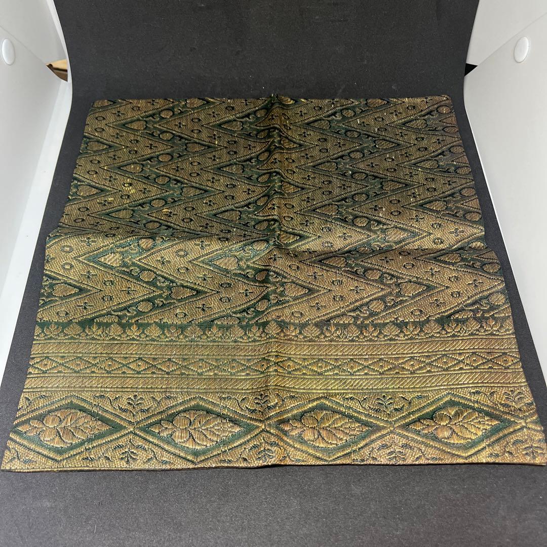 珍品　帛紗　大虚山光悦寺　山下恵光書付　インド土産　モール服紗　モール更紗　古裂