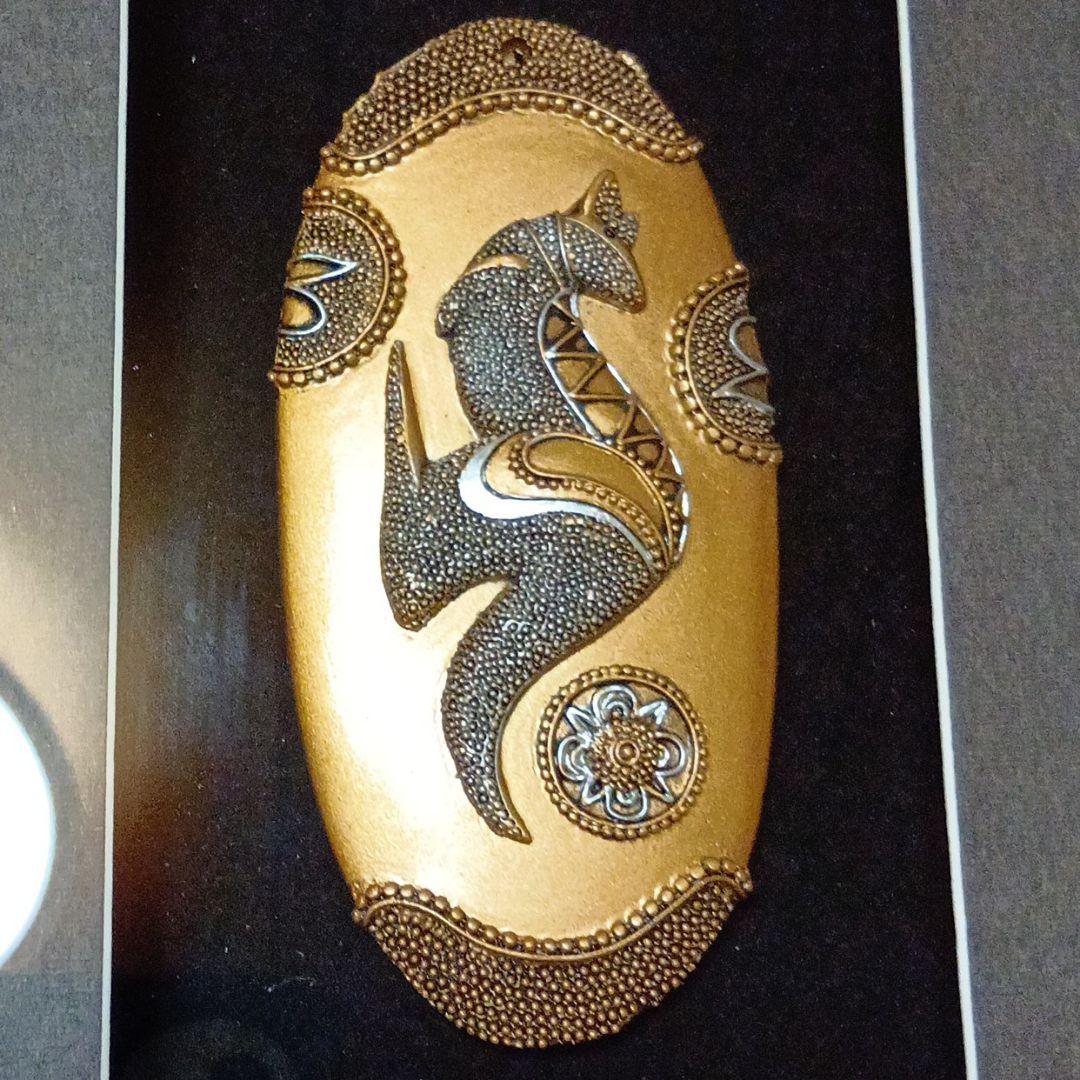 【アンティーク品】アボリジニー 先住民族 [ 額装工芸品 ] 置物