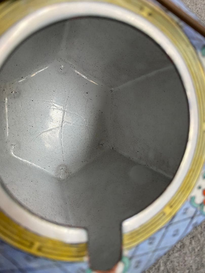 【中国・大明宣徳】美人画／六角酒器・ちろり