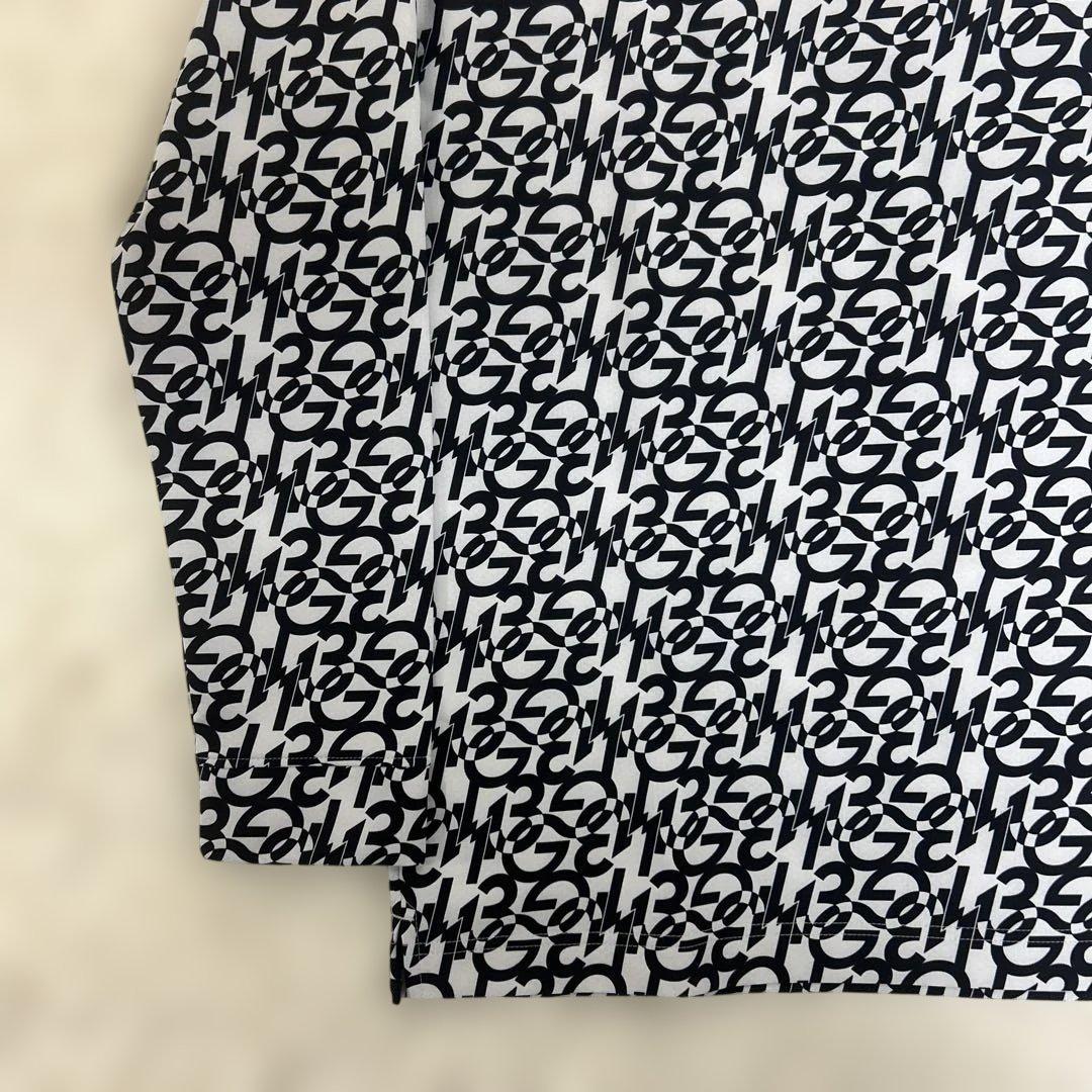 【極美品】piu1uguale3GOLF ロゴ　長袖ポロシャツ　ブラック　6