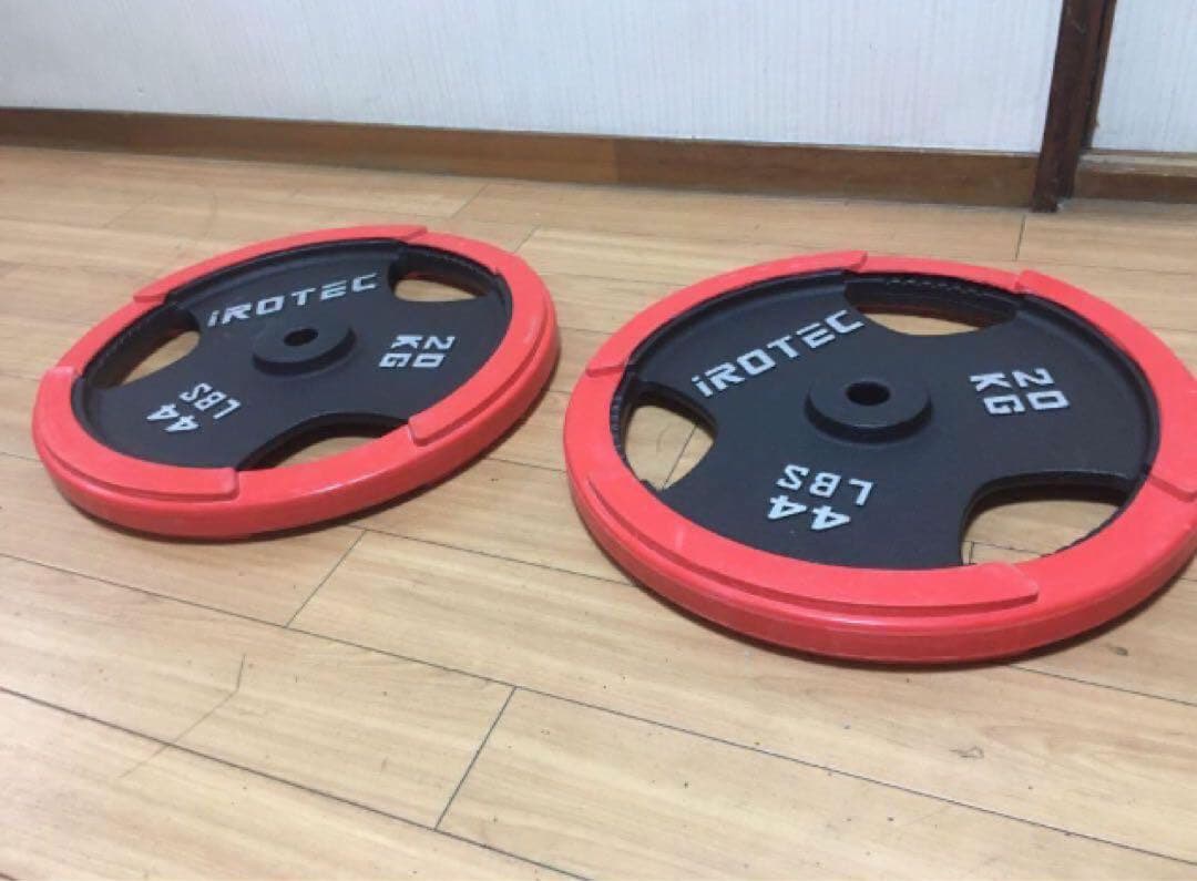 ① iROTEC ラバー　バーベル　プレート 20kg x 1枚