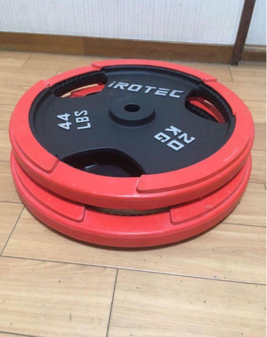 ① iROTEC ラバー　バーベル　プレート 20kg x 1枚