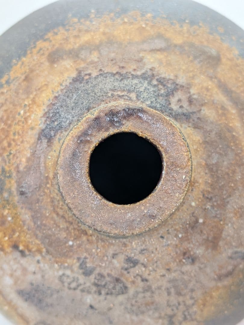 人間国宝 藤原雄 備前焼 一輪花生 用心箱 花入 花瓶 花器 フラワーベース 壺