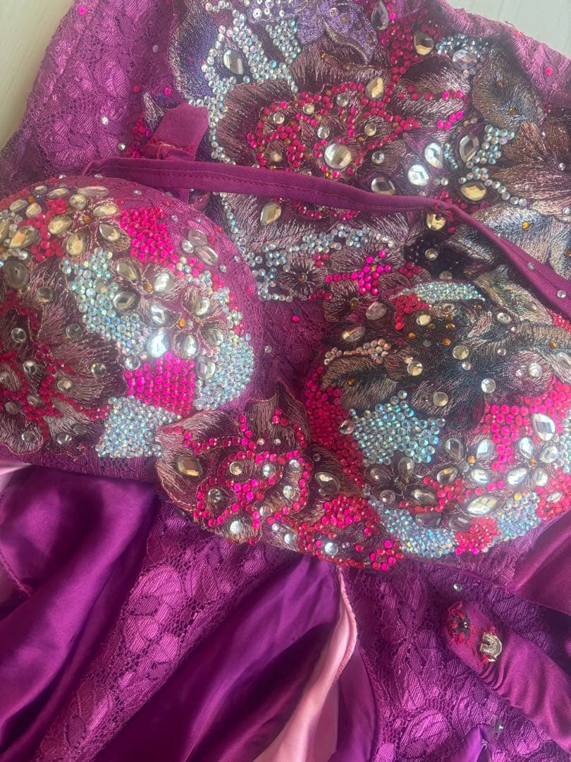 エジプト製　ピンクパープル　マジェンダ　オリエンタル衣装