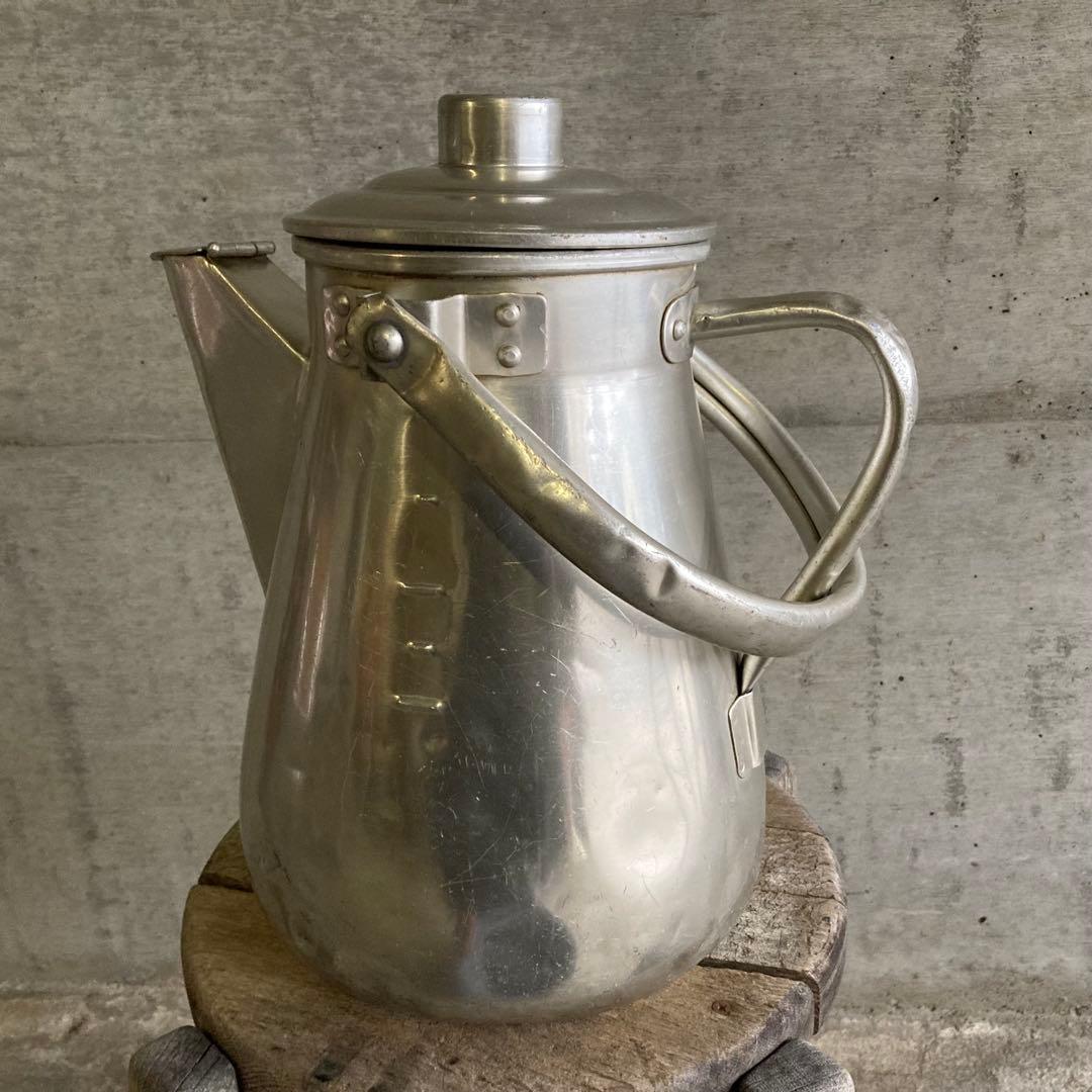 ミルクポット ケトル 学校 給食 容器 大型 アルミ 金属 レトロ ヴィンテージ