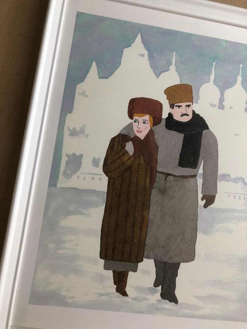 PK額装品 イラスト 和田誠 映画 ドクトルジバゴ デヴィッドリーン ポスター