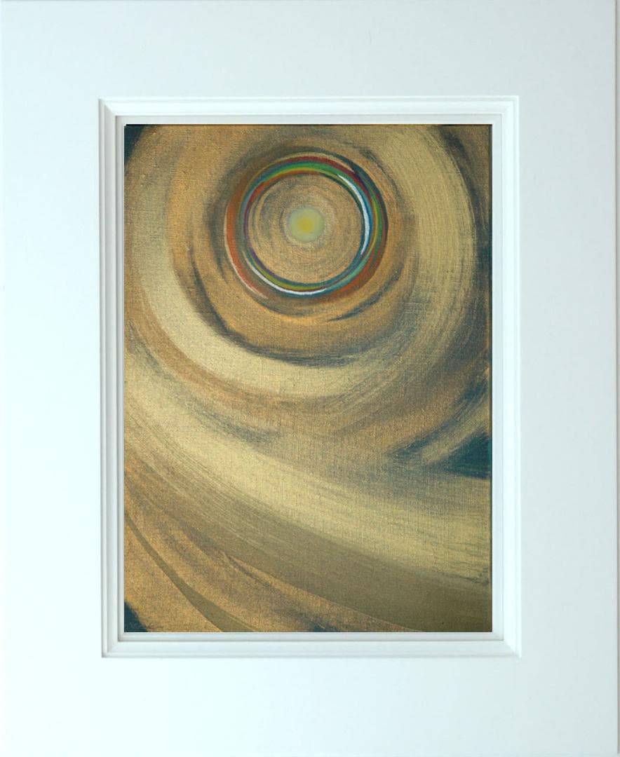油絵 菅家令子 絵 絵画インテリア額付(黒) F4-G212023 風景祈り希望