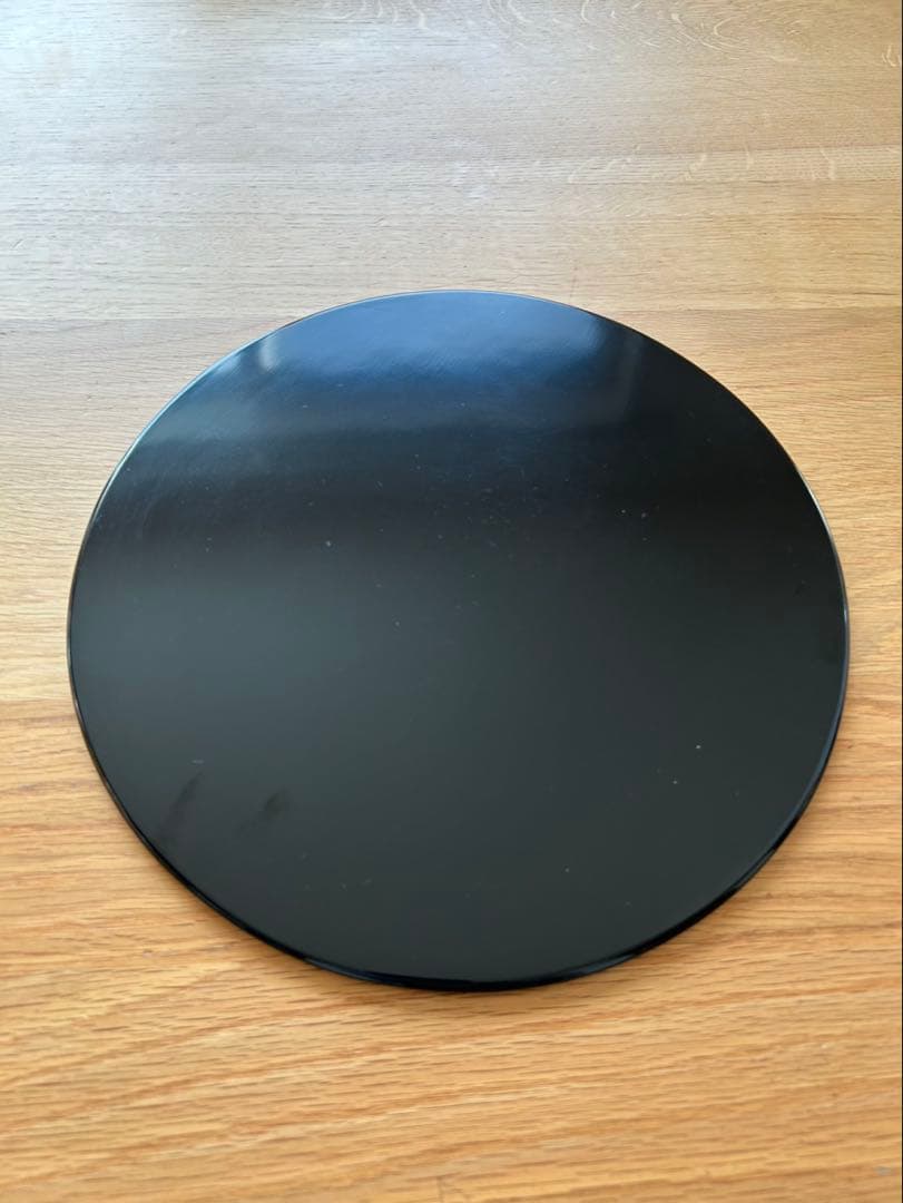 【中古品】茶道具薄板（花入用敷板・花台）本漆三枚組敷板 （矢筈・角蛤・丸蛤)