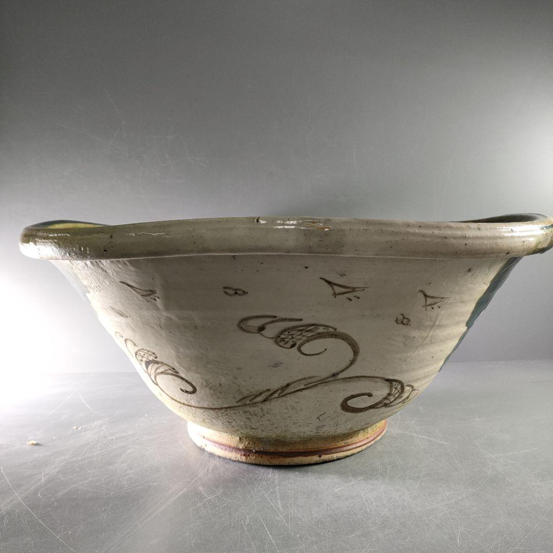 A887-4/織部大鉢/盛鉢/飾鉢/向付/