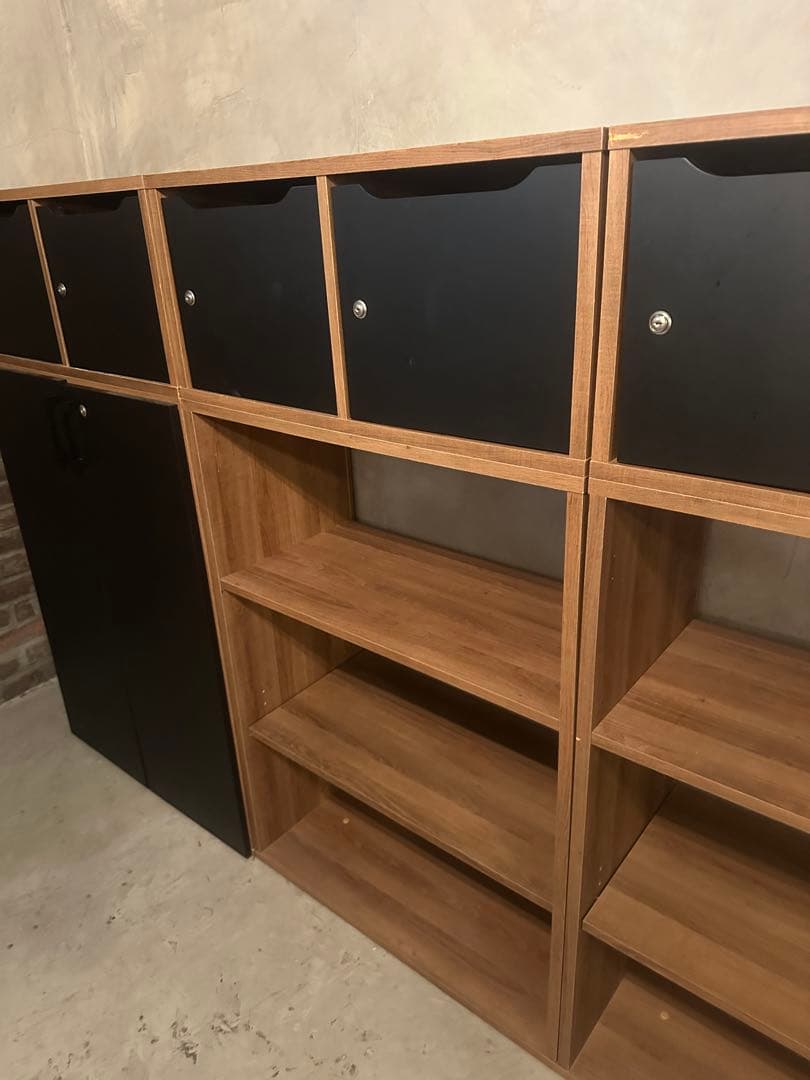 【東京都23区配送無料】オフィス　棚　キャビネット　事務所　書類　収納　セット