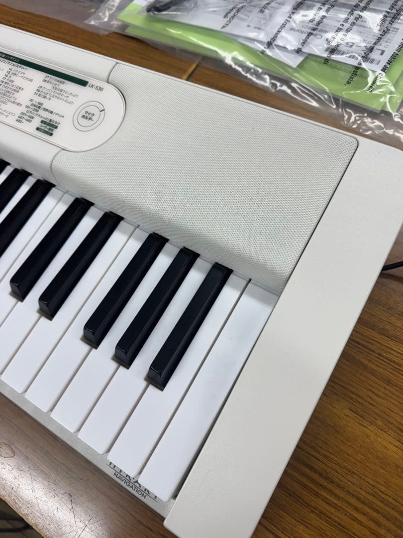 CASIO カシオ　光ナビゲーションキーボード　LK-530　純正ペダル付き