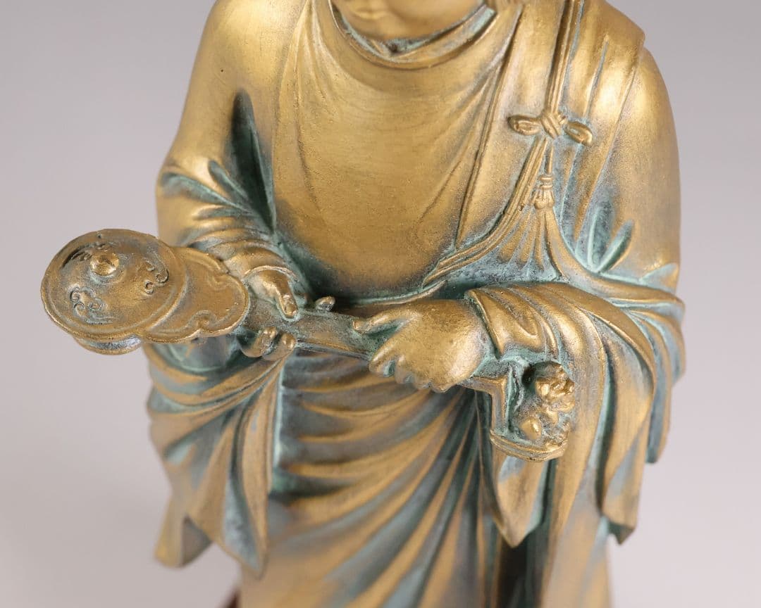 高村光雲 原型 聖徳太子御考養之像 高村規・識箱 銅像 ブロンズ【MA943】