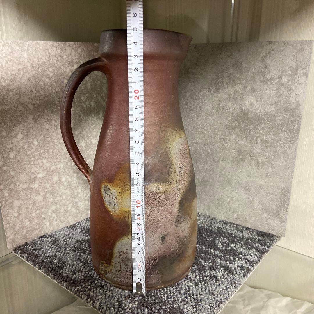 清水妙子　備前焼　水差し　ピッチャー　作家物　25センチ