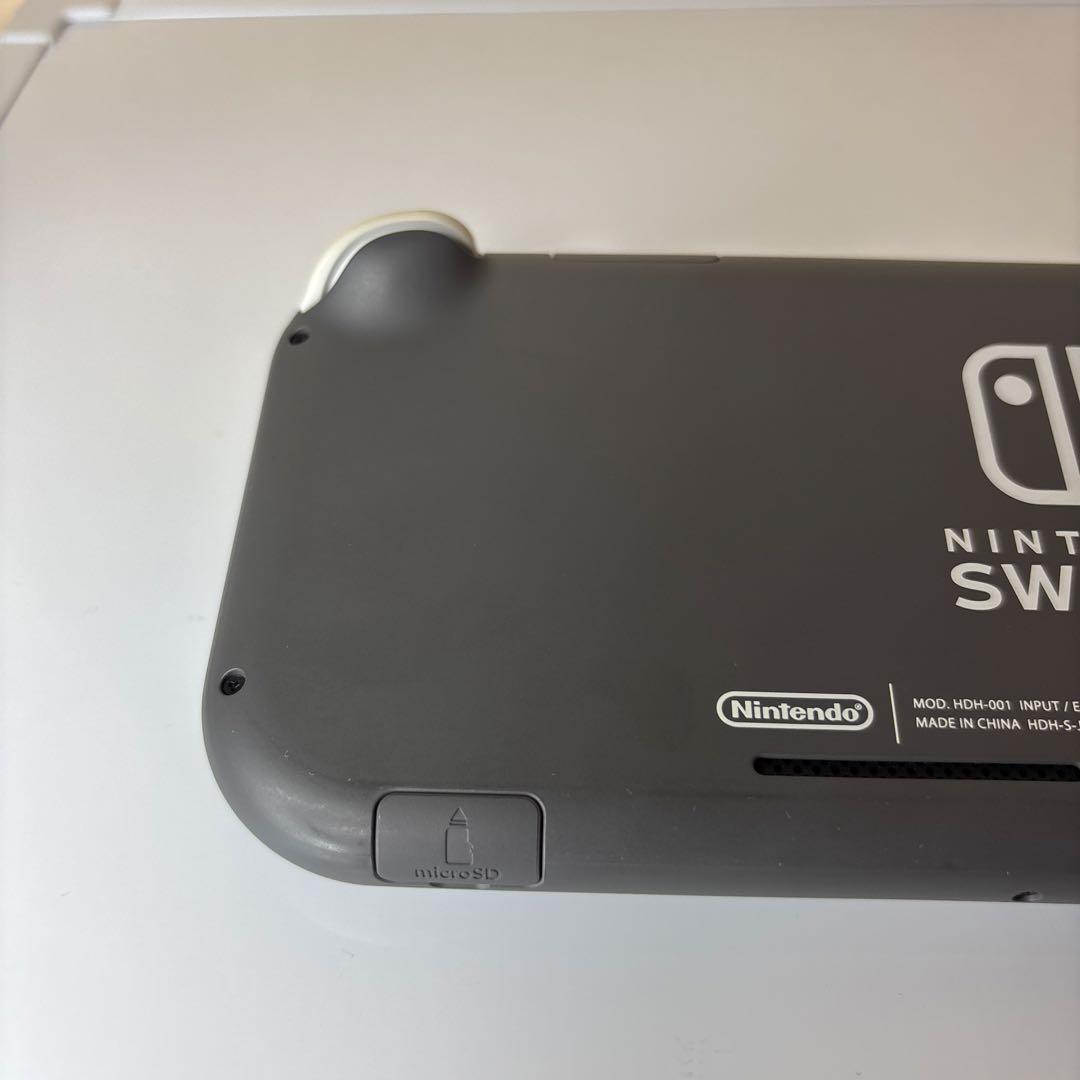 Switch right本体　グレー　充電器、ソフト、本体入れ物付き