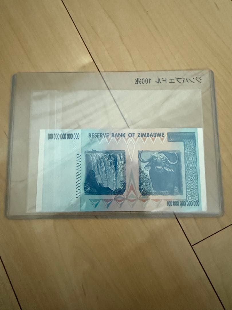 2008年発行ジンバブエ100兆ドル札　100億ジンバブエドル札　2枚セット