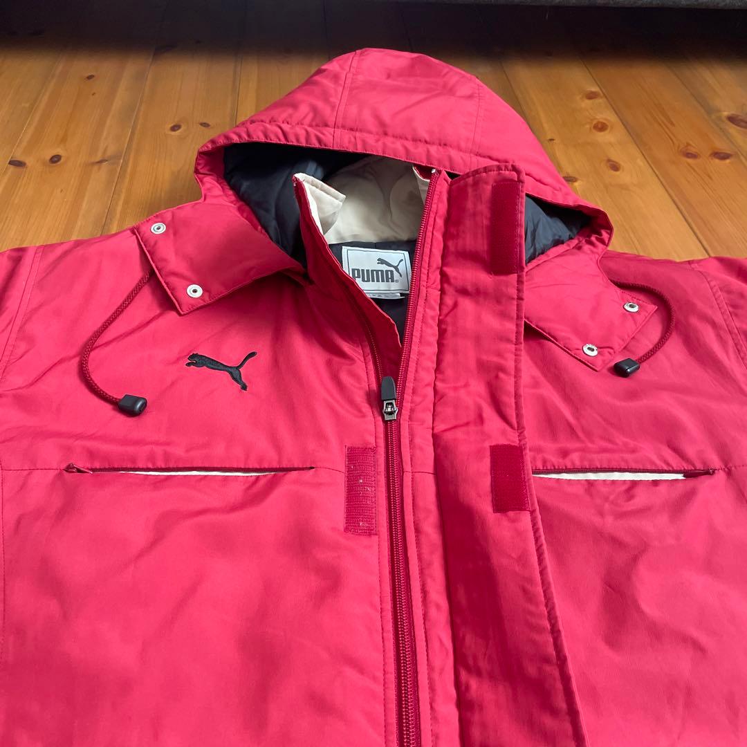PUMA ベンチロングコート　レッド　サッカー　XL