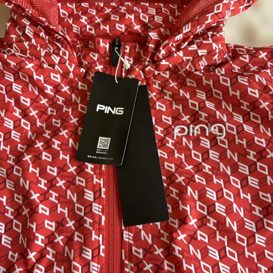 新品　ピン　ping フルジップ　撥水 ブルゾン　赤　サイズLL 送料込み