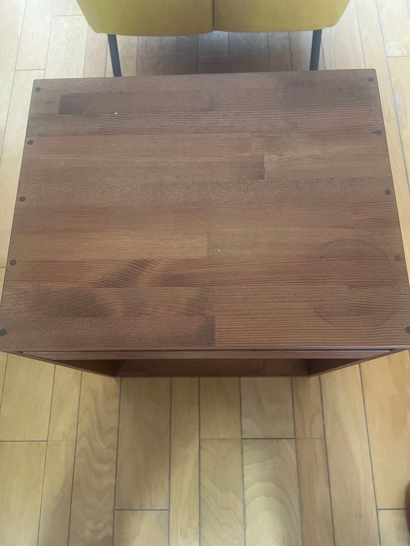 木製チェストパイン材 引き出し 脇机 収納