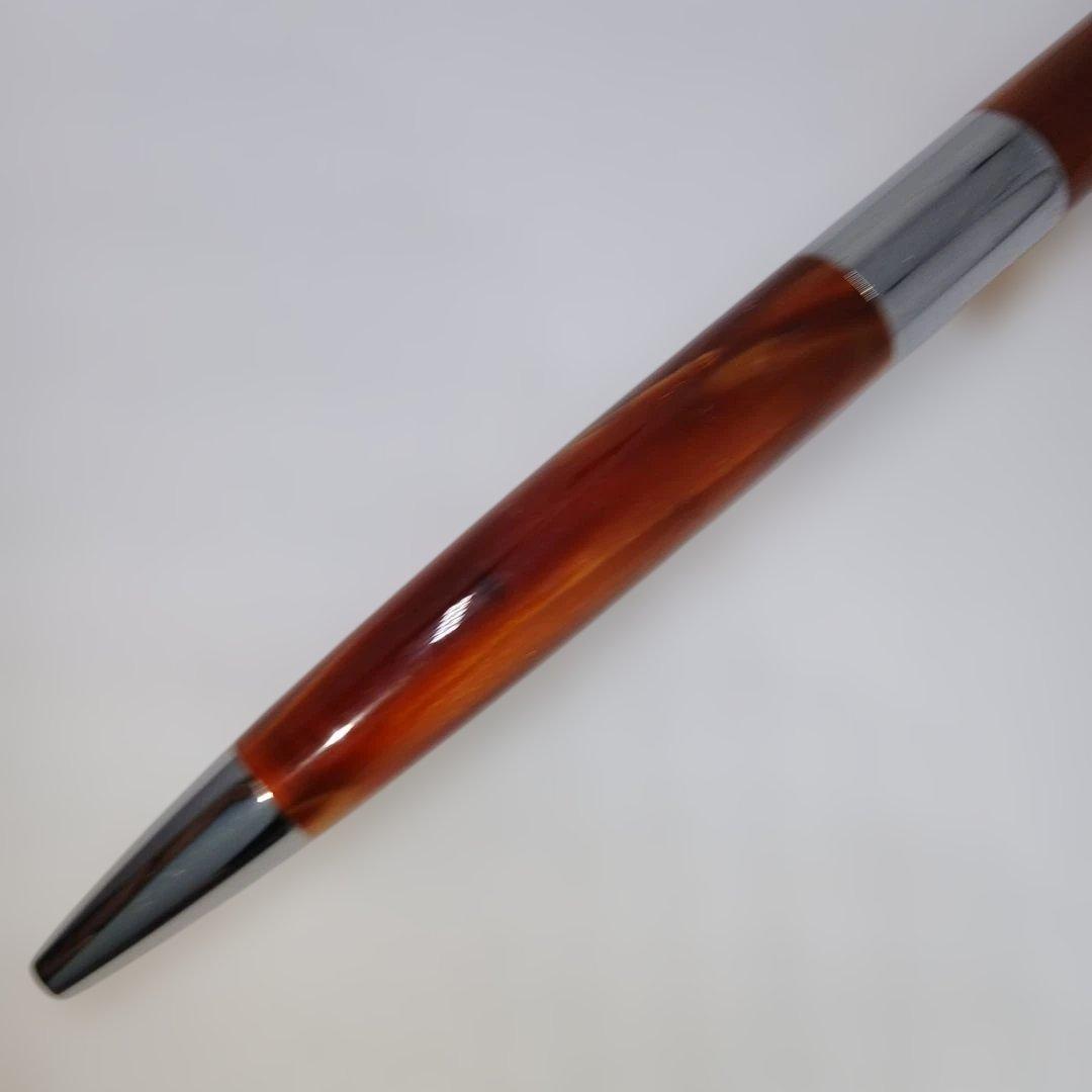 ROMEO No3 イタリアンアンバーボールペン 細軸専用ケース付き