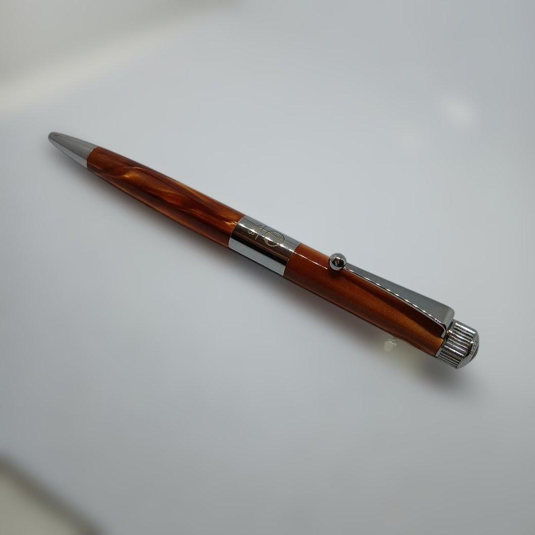 ROMEO No3 イタリアンアンバーボールペン 細軸専用ケース付き