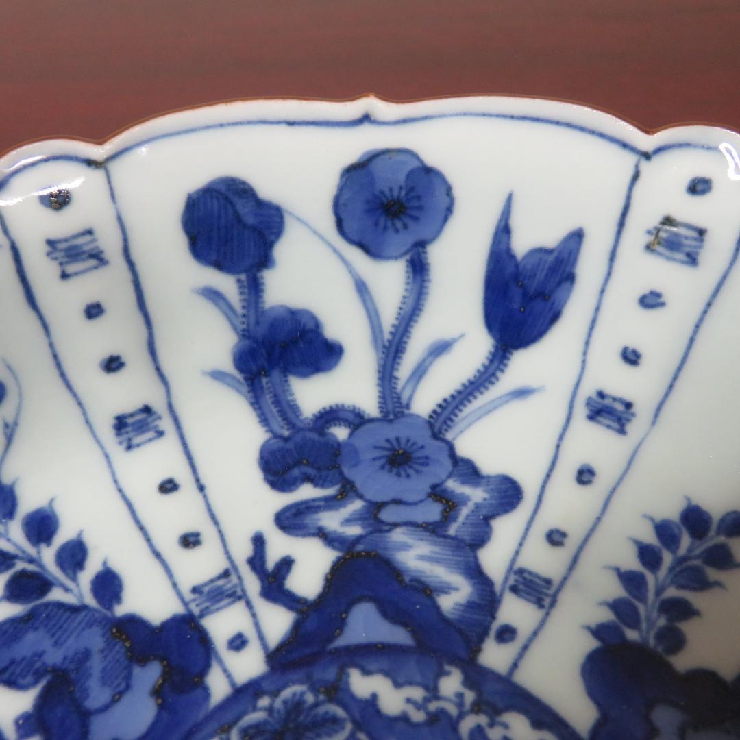 染付皿 2枚 ペア 明治 大正 最上手 最高級 古伊万里 九谷