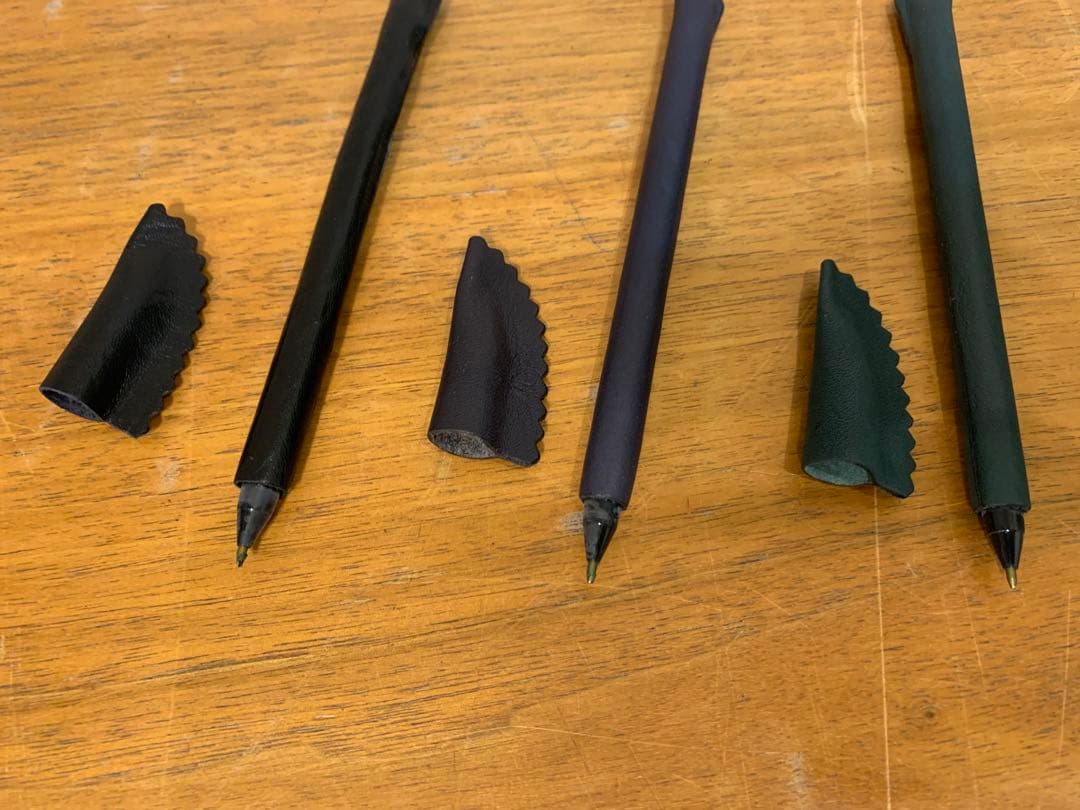 N0810-02★未使用 IBIZAボールペン 7本セット 緑黄茶紫黒