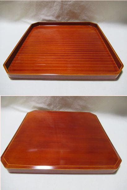 茶懐石道具　春慶塗お膳　５客　紙箱入