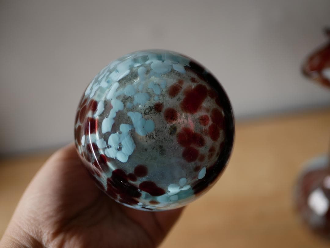 24時間限定　オパリンガラス　フラワーベース　フランスアンティーク　ブロカント